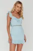 Sweet Melody Sweetheart Neckline Off-Shoulder Dress Lace Steel Blue sold by Selfie Leslie