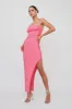 October Strapless Piping Midi Dress Hot Pink sold by Selfie Leslie