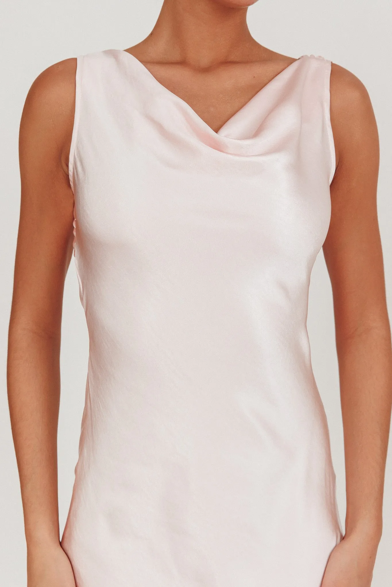 Take Care Backless Sash Maxi Dress Blush sold by Selfie Leslie product image thumbnail 4