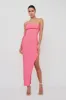 October Strapless Piping Midi Dress Hot Pink sold by Selfie Leslie