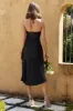 Kindred Spirit Strapless Gathered Bust Midi Dress Black sold by Selfie Leslie