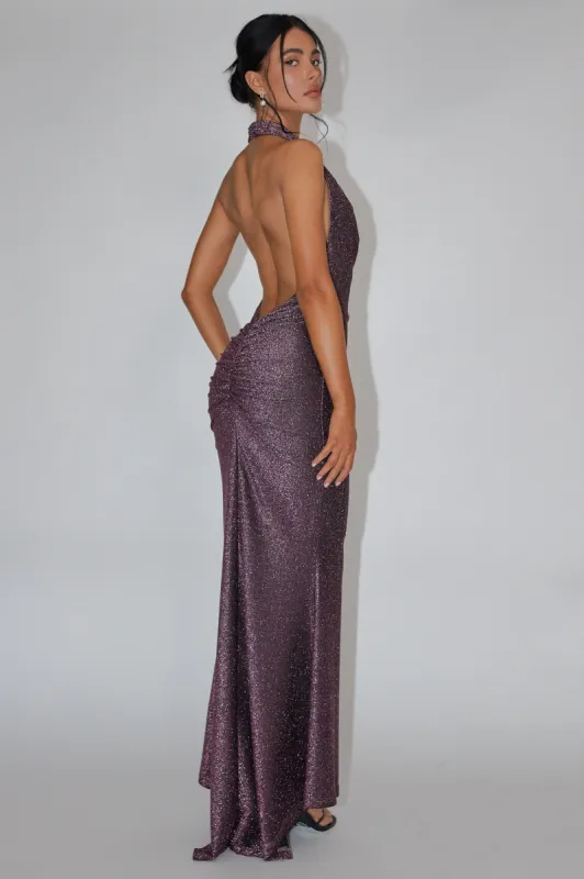 Soleil Moon Halterneck Maxi Dress Sparkle Rose sold by Selfie Leslie