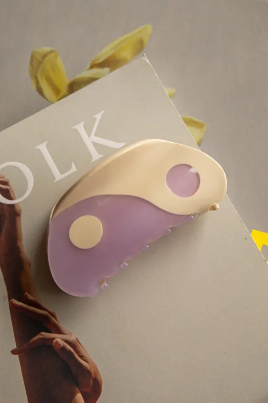 Yin Yang Hair Clip Purple sold by Selfie Leslie