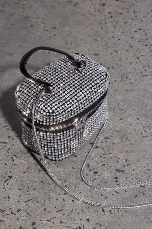 Brooklyn Crystal Mini Case Bag Silver sold by Selfie Leslie
