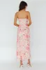 Egypt Cami Strap Midi Dress Floral Pink sold by Selfie Leslie