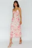 Egypt Cami Strap Midi Dress Floral Pink sold by Selfie Leslie
