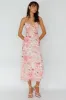 Egypt Cami Strap Midi Dress Floral Pink sold by Selfie Leslie