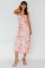 Egypt Cami Strap Midi Dress Floral Pink sold by Selfie Leslie