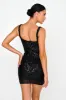 Kaden Sequin Embellished Mini Dress Black sold by Selfie Leslie
