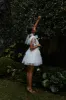Lyra Pearl Embellished Tulle Mini Dress White sold by Selfie Leslie