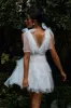 Lyra Pearl Embellished Tulle Mini Dress White sold by Selfie Leslie