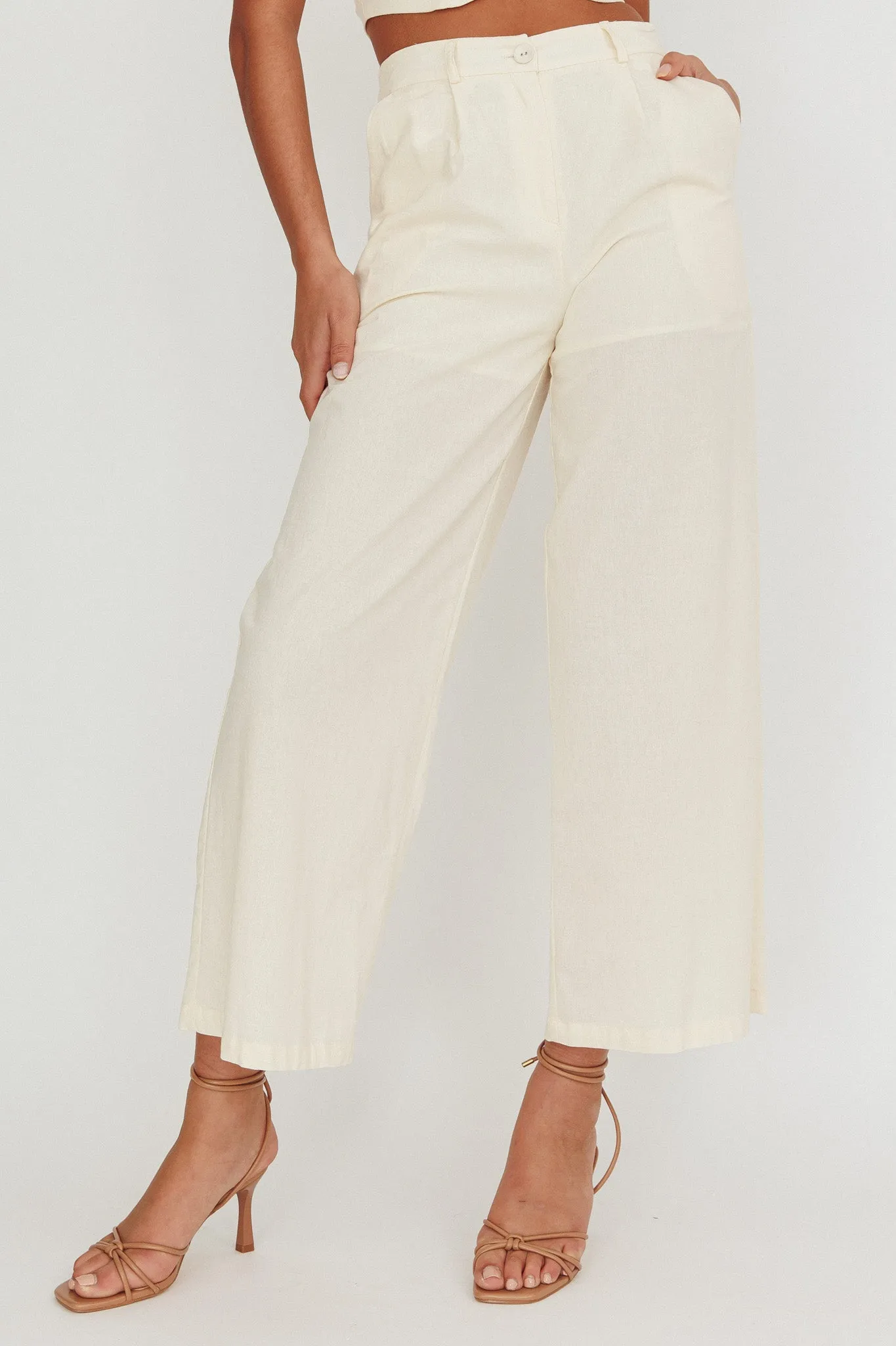 Breathless Wide Leg Pant Oat sold by Selfie Leslie product image thumbnail 4