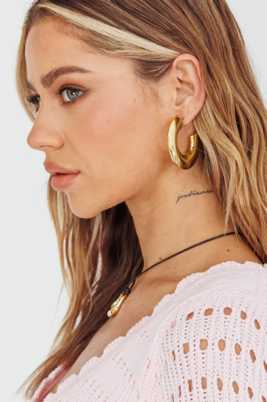 Hailie Chunky Hoops Gold sold by Selfie Leslie