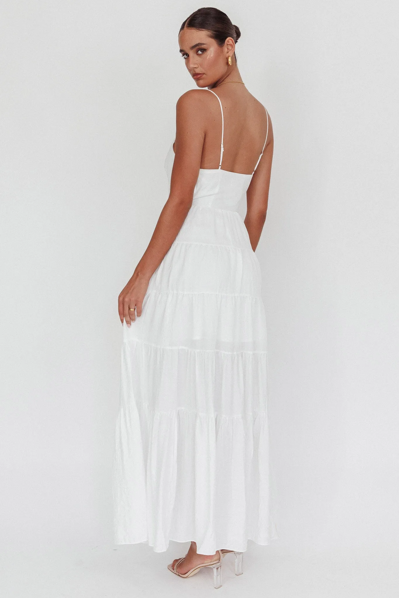 Main Attraction Cami Strap Maxi Dress White sold by Selfie Leslie product image thumbnail 2