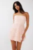 Annalyn Strapless Embellished Mini Dress Pink sold by Selfie Leslie