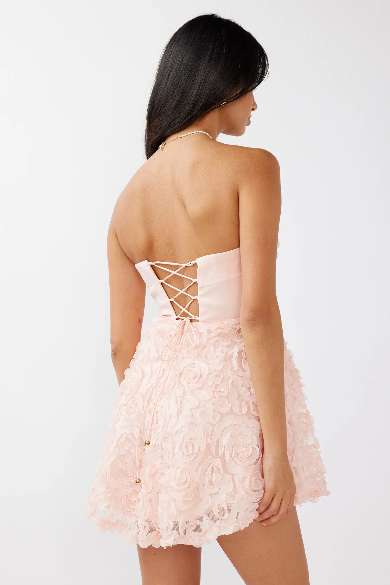 Annalyn Strapless Embellished Mini Dress Pink sold by Selfie Leslie product image thumbnail 2