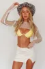 Last Call Fishnet Crop Top White sold by Selfie Leslie