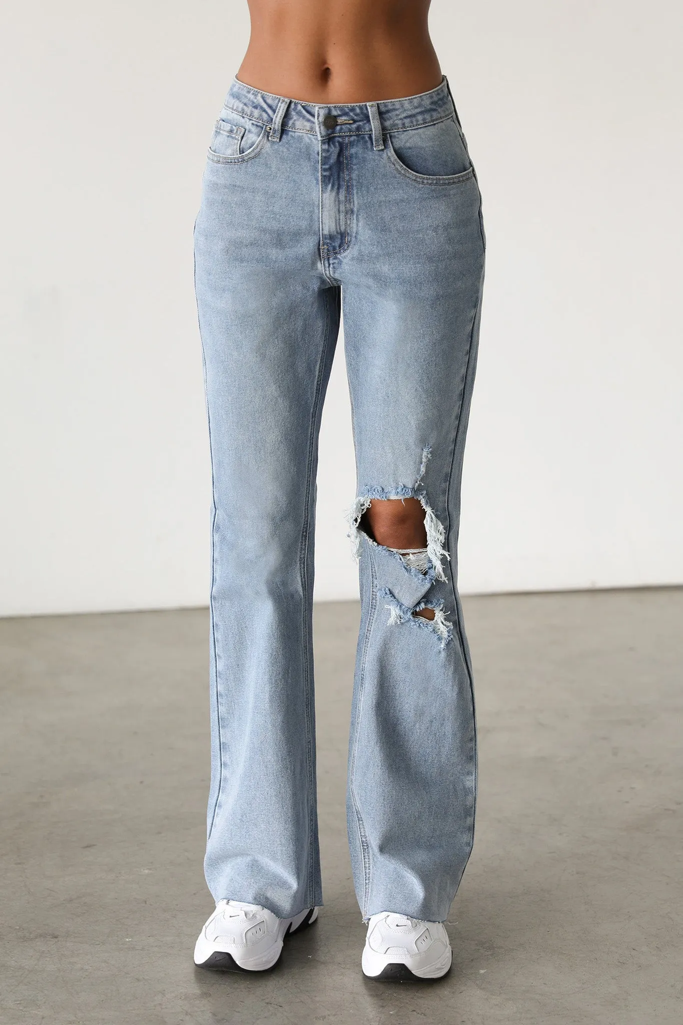 DOGMA High Rise Flare Denim Jeans Medium Wash sold by Selfie Leslie product image thumbnail 3