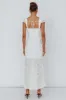Bohemian Sun Cap Sleeve Eyelet Midi Dress White sold by Selfie Leslie