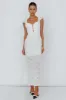 Bohemian Sun Cap Sleeve Eyelet Midi Dress White sold by Selfie Leslie