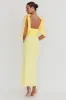 Starry Eyed Mesh Waist Maxi Dress Lemon sold by Selfie Leslie