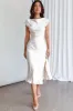 Lucinda Twist Back Midi Dress Champagne sold by Selfie Leslie