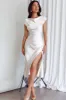 Lucinda Twist Back Midi Dress Champagne sold by Selfie Leslie