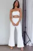 Nohemi Strapless Diamante Jumpsuit White sold by Selfie Leslie