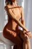 Sonoma Halterneck Faux Wrap Twist Back Maxi Dress Chocolate sold by Selfie Leslie