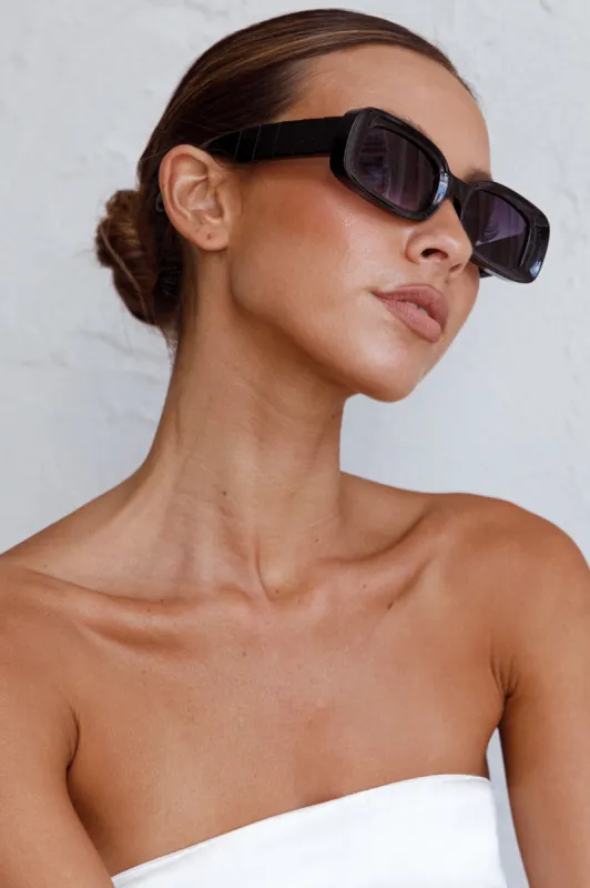 Zion Square Frame Sunglasses Black sold by Selfie Leslie