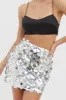 Gin Fizz Sequin Mini Skirt Silver sold by Selfie Leslie