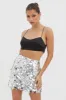 Gin Fizz Sequin Mini Skirt Silver sold by Selfie Leslie