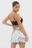 Gin Fizz Sequin Mini Skirt Silver sold by Selfie Leslie