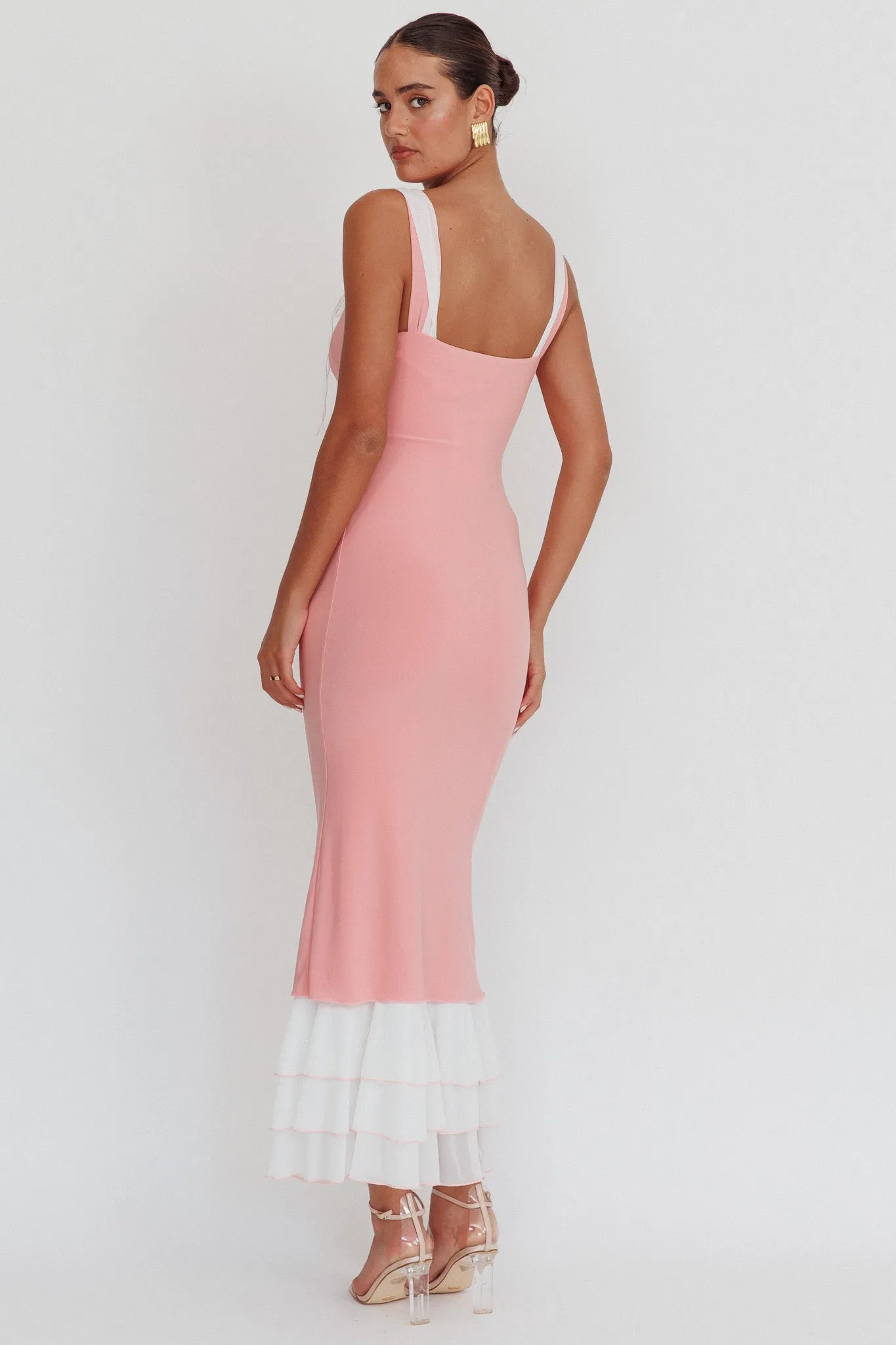 Daydreamers Ruffle Maxi Dress Pink sold by Selfie Leslie product image thumbnail 2