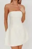 Melodic Strapless Mini Dress Cream sold by Selfie Leslie