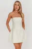 Melodic Strapless Mini Dress Cream sold by Selfie Leslie