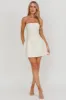 Melodic Strapless Mini Dress Cream sold by Selfie Leslie