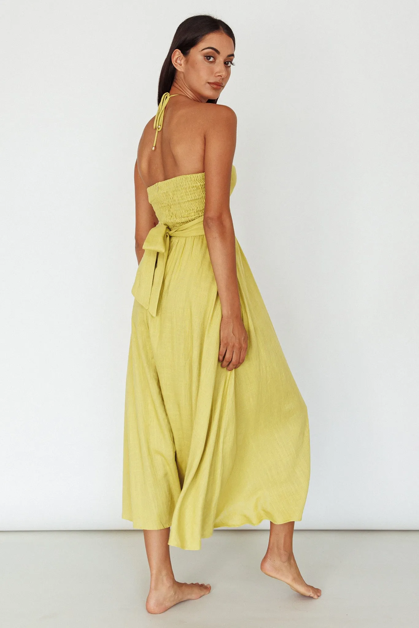 Maravilhosa Keyhole Halter Midi Dress Lime sold by Selfie Leslie product image thumbnail 2