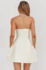 Melodic Strapless Mini Dress Cream sold by Selfie Leslie