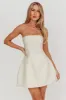 Melodic Strapless Mini Dress Cream sold by Selfie Leslie