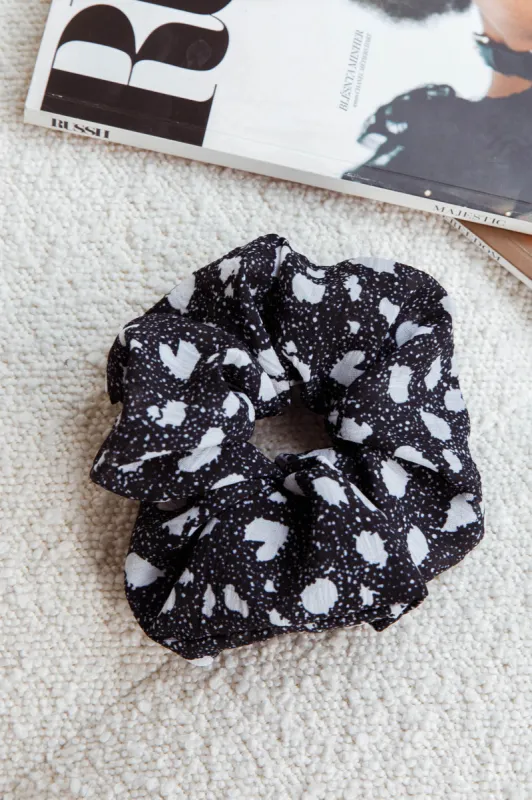 Chouchou Scrunchie Spotty Black sold by Selfie Leslie