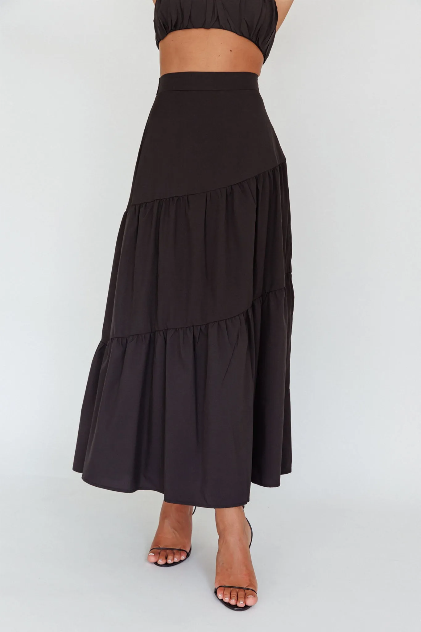 Bondi Waist Tie Maxi Skirt Black sold by Selfie Leslie product image thumbnail 4