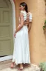 Madara Laced Back Ruffle Dress White sold by Selfie Leslie