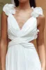 Madara Laced Back Ruffle Dress White sold by Selfie Leslie