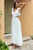 Madara Laced Back Ruffle Dress White sold by Selfie Leslie