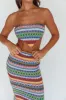 Tulum Knit Midi Skirt Blue Multi sold by Selfie Leslie