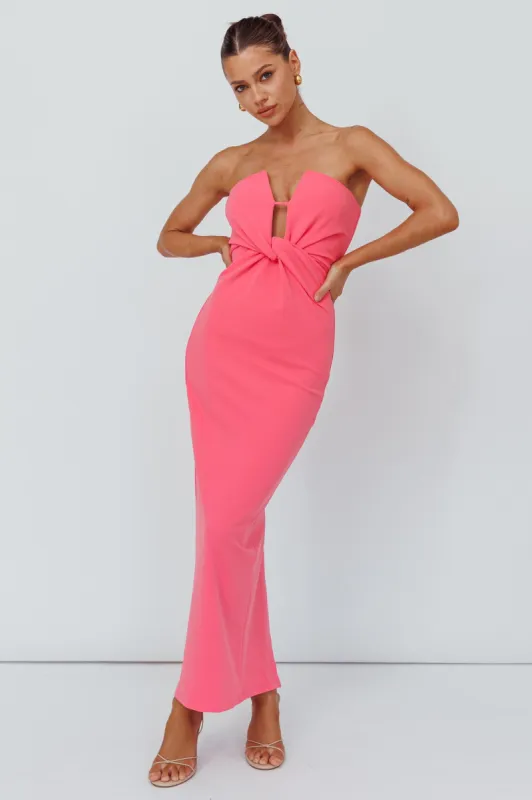 Deonne Twist Waist Midi Dress Pink sold by Selfie Leslie