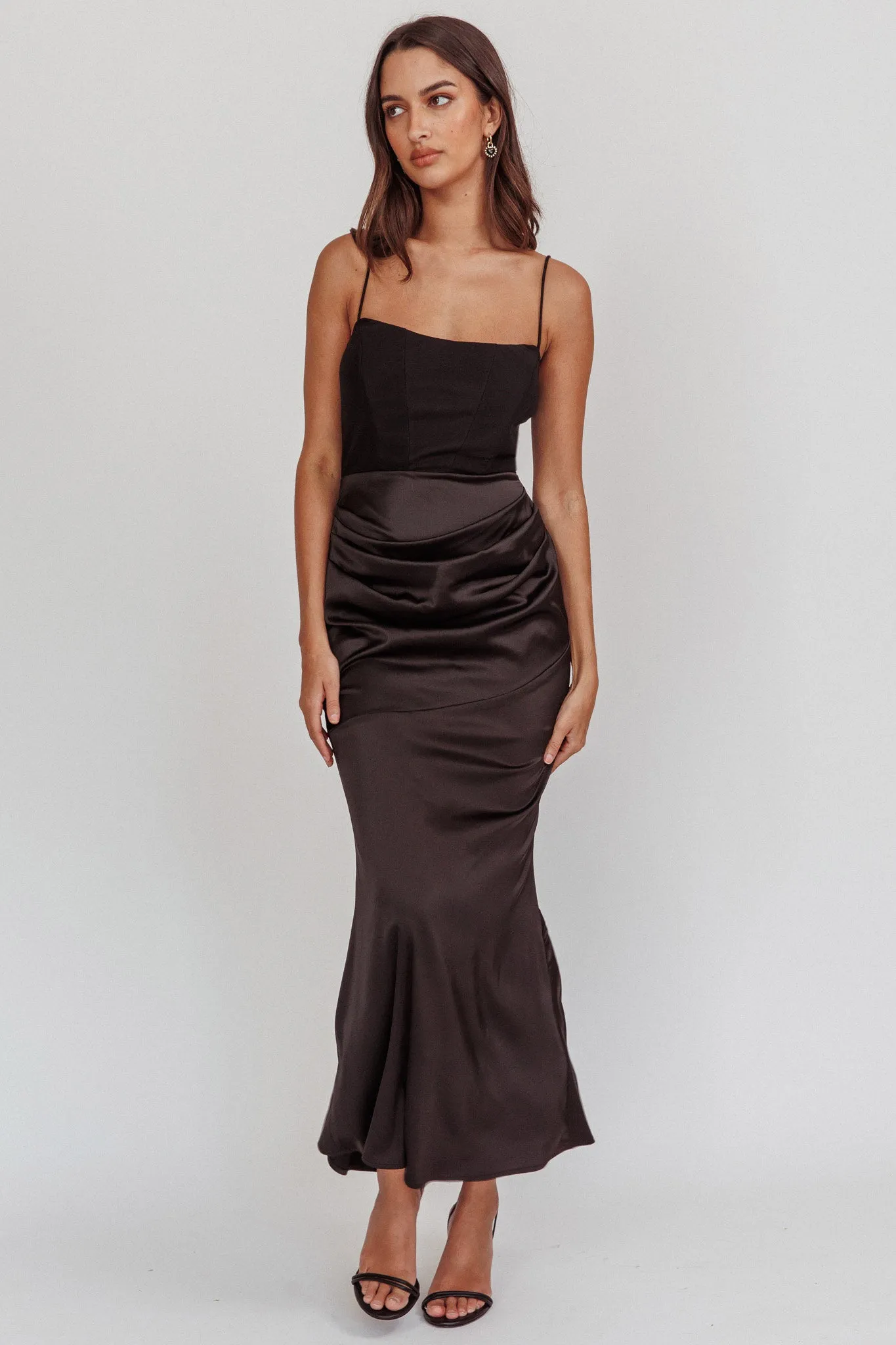 Morella Draped Waist Maxi Dress Black sold by Selfie Leslie product image thumbnail 3