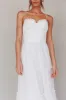 Calla Sweetheart Neckline Hail Spot Midi Dress White sold by Selfie Leslie
