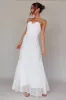 Calla Sweetheart Neckline Hail Spot Midi Dress White sold by Selfie Leslie